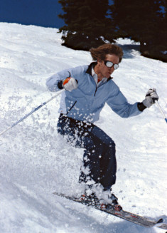 Lift skiing at Crystal Mountain