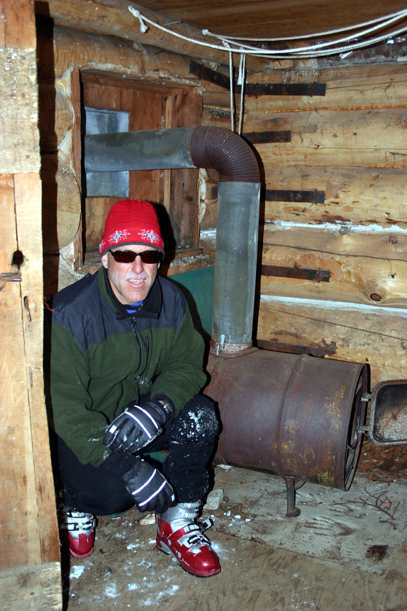 Tom Janisch in Gourlie cabin in 2016