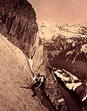 Wolf Bauer climbing Mt Shuksan, 1930. Courtesy Wolf Bauer.