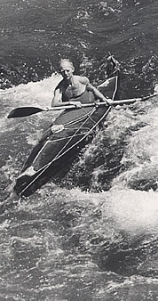 Wolf Bauer kayaking, photo by Josef Scaylea, The Seattle Times