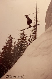 Wolf Bauer and the shortcut that won the 1933 Mountaineers downhill ski race.