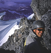 Traversing the crest to the summit of Challenger. Photo © Dan Aylward 