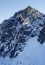 Mount Snoqualmie, N side. Enlarged version has route overlay