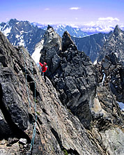 Wayne Wallace on 2004 traverse attempt. Photo by Josh Kaplan