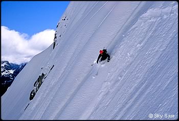 Ski Descent of Mt. Goode, E Face, photo © Sky Sjue