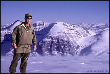 Duke Watson in the Columbia Icefields, 1942.