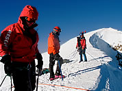 Rescuers on Mount Hood summit. Photo © Nick Pope 