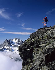 Karen Neubauer on Ragged Ridge. © Bob Kandiko 