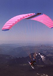 Paragliding from Mount St. Helens. © Mark Dale