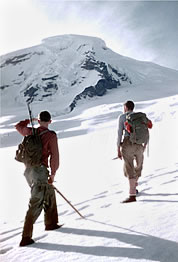 Approaching the Roman Nose, Mt. Baker. Photo courtesy Mike Swayne