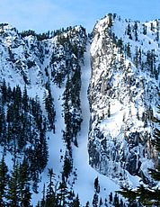 Preacher Mountain couloir. © Pete Alderson 