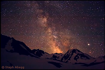 Stars over the Bailey Range. Photo  Steph Abegg