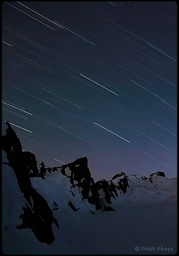 Star tracks over the Olympics. Photo © Steph Abegg