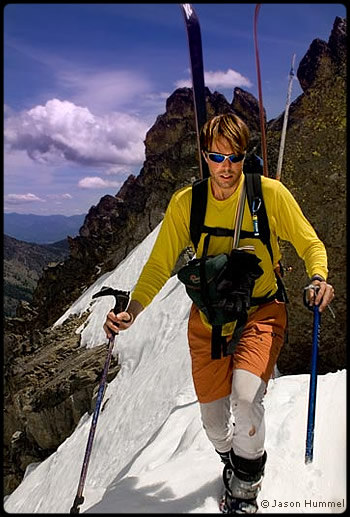 Phil Fortier in search of snow. Photo © Jason Hummel