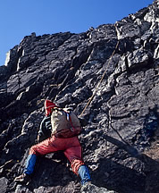 Joan Firey climbing Ghost Peak, 1970. Photo © Knudson Photographic Trust.