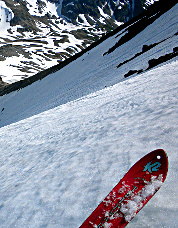 Well-earned turns on Disappointment Peak. Photo © John Mauro.