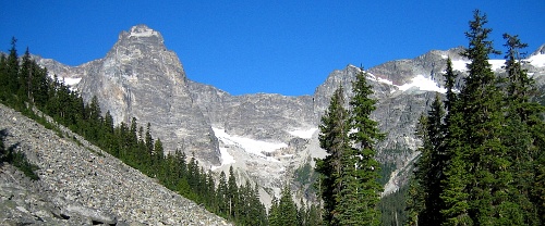 Parting view of “Lemolo Peak” from Perry Creek Basin. Photo © Eric Wehrly.