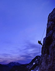 Last rappel. Photo © Alan Kearney.