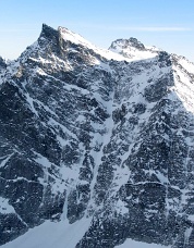 Buck Mountain North Face in mid-winter. Photo © John Scurlock.