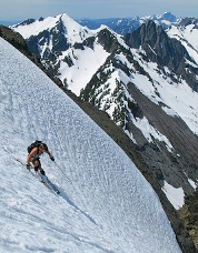 Skiing Del Campo Peak’s North Face. Photo © Jim Dockery.