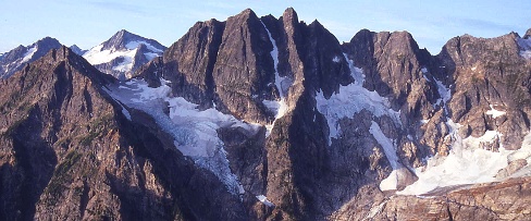 Distal Phalanx from Colonial Peak. The North Arte is the longest sun-shadow line in the center of the picture. Photo © John Roper.