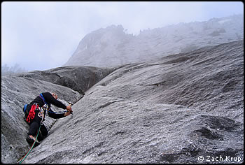 David Whitelaw bolting on lead, pitch 15. Photo by Zack Krup.