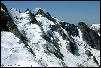 Forbidden Glacier in August 1986.  Photo © Lowell Skoog.