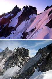 Torment-Forbidden Traverse in 1993 (Jim Nelson) and 2009 (Steph Abegg).