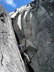 On the third pitch of The Blockhouse. Photo © Kevin Newell.