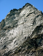 Detail of the SE Face of Dome Peak. Photo © Wayne Wallace.