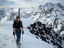 Dan Helmstadter on the summit of Greybeard Peak. Photo © Eric Wehrly.