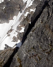 Aerial view of Jason and Steve after the accident. Photo © Kelly Bush.