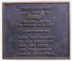 Memorial to NAS Whidbey search-and-rescue crew who perished at Perfect Pass in 1980. Photo © Lowell Skoog.