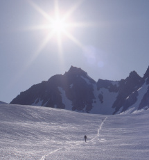 Ascending Humes Glacier