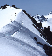 Traversing the Bailey crest.