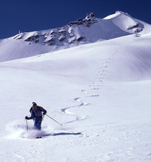 Skiing Boulder Glacier