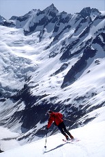 Skiing Eldorado Peak